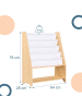 relaxdays Kinderbücherregal "Ablage" in Weiß/ Natur - (B)64 x (H)78 x (T)28 cm