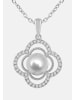 Diamant Exquis Halskette aus 375 Weißgold mit Perle mit Diamant