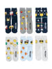 Smiley World Smileyworld Socken Adventskalender mit 12 Paar kurz und lang in Mehrfarbig