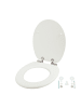 relaxdays Toilettendeckel in Weiß - (B)37,5 x (T)43,5 cm