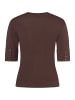 More & More figurbetonter Halbarmpullover in chocolate