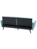 Beliani Schlafsofa VIMMERBY in Blau/Schwarz - (W) 212 x (H) 90 x (L) 80 cm