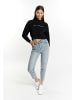 myMo Damen Sweatshirt Cropped in Schwarz