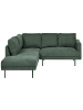 Beliani Ecksofa BREDA in Grün/Schwarz - (W) 210 x (H) 75 x (L) 200 cm rechtsseitig