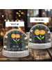 Mr. & Mrs. Panda Schneekugel Blume Sonnenblume mit Spruch in Kreidetafel
