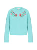IZIA Women Sweatshirt in turquoise