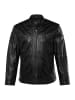 Men Plus Lederjacke in schwarz