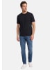 Casa moda T-Shirt Basic in Weiß / beige / schwarz