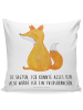 Mr. & Mrs. Panda 40x40 Kissen Einhorn Fuchs mit Spruch in Weiß