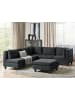 Beliani 6-tlg Modulsofa UNSTAD in Schwarz/Schwarz