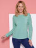 Sieh an! Ajour-Pullover in mint