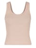 SASSYCLASSY Tank Top mit Ausschnitt in Beige