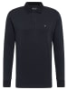 Carlo Colucci Langarm-Poloshirt Corneanu in Schwarz