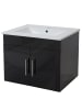 MCW Waschbecken + Unterschrank D16, Schwarz
