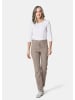 GOLDNER Damen Jeans Slim Fit LOUISA mit Stretch-Anteil in taupe