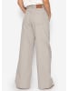 SASSYCLASSY Wide Leg Jeans mit hohem Bund in Greige