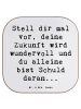Mr. & Mrs. Panda Untersetzer für Gläser Spruch Mutig zu sich sel... in Weiß