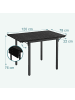 relaxdays Esstisch in Schwarz – (B)120 x (H)76 x (T)78 cm