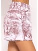 SASSYCLASSY Musselin Shorts mit Print in Weinrot I Weiß