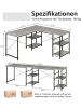 COSTWAY Schreibtisch L-Form in Grau