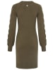 Tamaris Strickkleid in khaki mélange