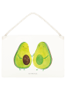 Mr. & Mrs. Panda Deko Schild Avocado Pärchen ohne Spruch in Weiß