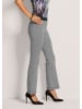 MADELEINE Stretch Bootcut-Hose mit weitem Bein in schwarz / wollweiß