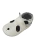 Mejale Weiße Baby-Lederschuhe, rutschfeste Sohle - Panda-Muster