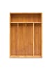 relaxdays Besteckkasten in Natur- (B)25,5 x (H)4,5 x (T)34 cm