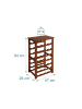 relaxdays Weinregal in Dunkelbraun - (B)47 x (H)94 x (T)26 cm