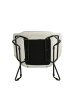 Home Nature Wohnkonzept Lounge Ohrensessel aus Flauschstoff in Weiß 55x60x80 cm