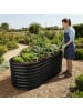 relaxdays Hochbeet in Schwarz - (B)160 x (H)80 x (T)80 cm