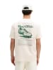 Marc O'Polo MOP Club '67  Football T-Shirt, Heavy Jersey, Oversize in White Cotton