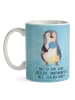 Mr. & Mrs. Panda Haferl Pinguin Lolli mit Spruch in Eisblau