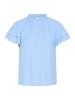 Kaffe Kurzarm-Bluse KAfloor Regular fit in Light Blue, White Stripe