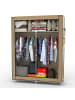 Intirilife Stoffschrank 108x170x45 cm in CRÈME BEIGE