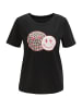 Aniston CASUAL T-Shirt in schwarz-pink-beige-weiß-grau