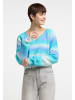 myMo Damen Strickpullover in Türkis Mehrfarbig