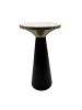 FineBuy Beistelltisch in Schwarz / Marmor / 28x28x54
