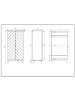 58 aufm Kessel KLEIDERSCHRANK Kamillah 100x59x200 mit 2 Türen aus MDF in Satin Weiß