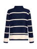 Betty Barclay Feinstrickpullover mit Stehkragen in Patch Dark Blue/Beige