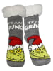 The Grinch The Grinch Hüttensocken Haussocken Kuschelsocken Wintersocken Socken in grau