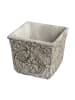 AltoBelli Blumentopf PERUGIA Beige Grau Zement Eckig 13x12 cm