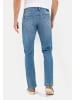 Camel Active Tapered Fit Destroyed Jeans mit Smartphone Tasche in Blau