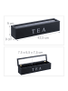 relaxdays Teebox in Schwarz - (B)43,5 x (H)9 x (T)9 cm