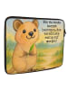 Mr. & Mrs. Panda Laptop Tasche Quokka Happy Design mit Spruch in Weiß