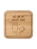 Mr. & Mrs. Panda Untersetzer quadratisch Milch Keks mit Spruch in Transparent