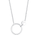 Elli Halskette 925 Sterling Silber Geo, Kreis, Plättchen in Silber