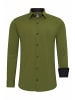 Rusty Neal Business Hemd Slim Fit Premium Cotton-Stretch in Khaki