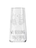 Mr. & Mrs. Panda Sektglas Biene Verliebt mit Spruch in Transparent